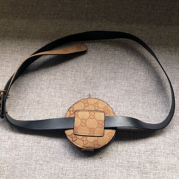NWOT🛍BEAUTIFUL (LOOK ALIKE) GUCCI BELT with ATTACHED ROUND POUCH ❤️🔥 - Picture 2 of 6